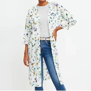 LOFT Long Floral Kimono | XS/S